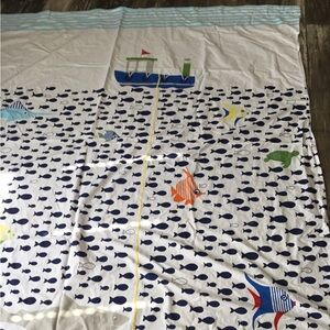 Colorful Fish and Boat Blanket